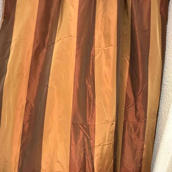 Exclusive Fabrics Faux Silk Taffeta Stripe Curtain Pole Pocket 50 x 108 inch - Picture 2 of 4